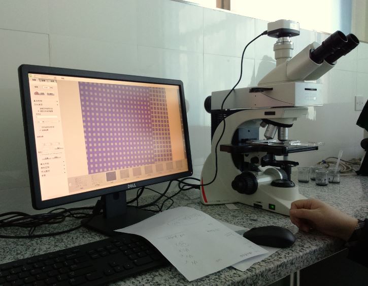 牡丹江某大型粉体公司徕卡颗粒显微镜